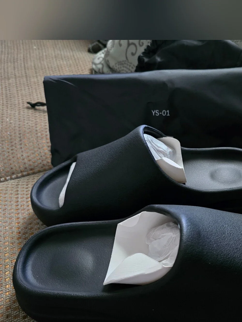 Men's Black Slide Sandals - YS-01